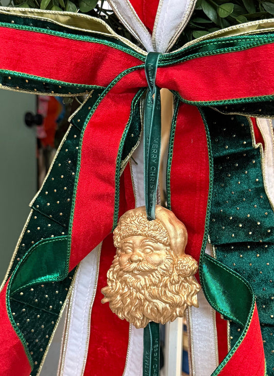 Gilded Vintage Santa Ornament