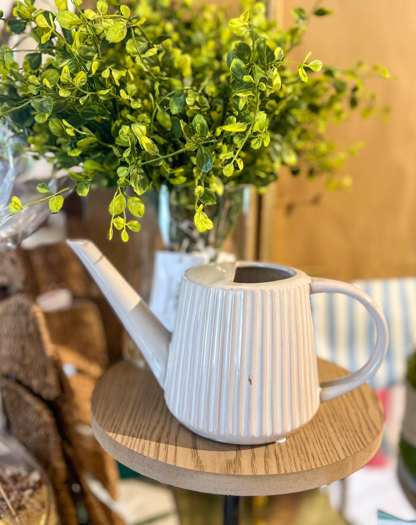 Stoneware Fluted Watering Can