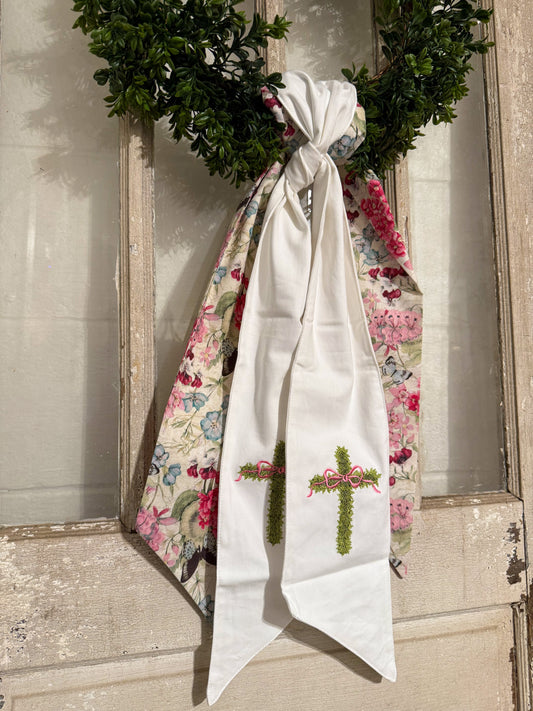Fabric Wreath Sash