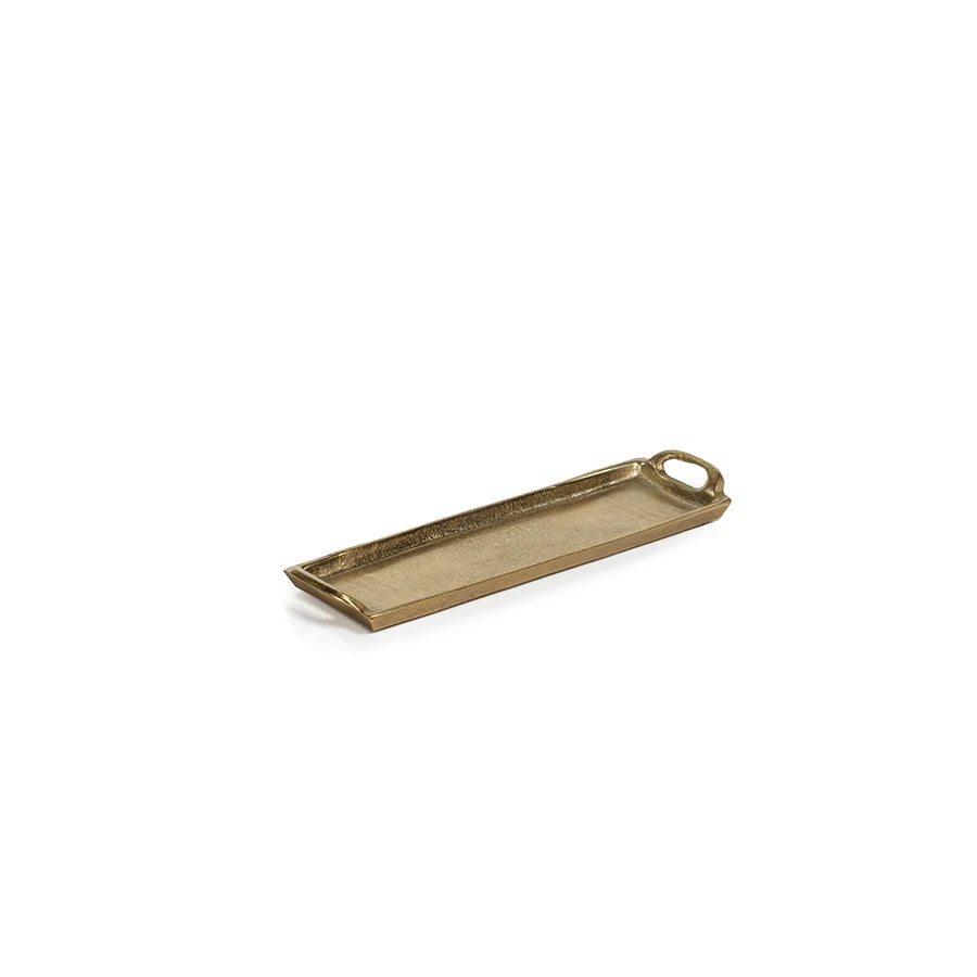 14" Rectangular Aluminum Tray | Dark Gold