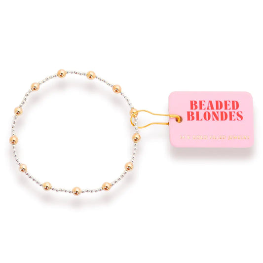 June Bracelet in Silver w/ Gold | Standard 6.75”