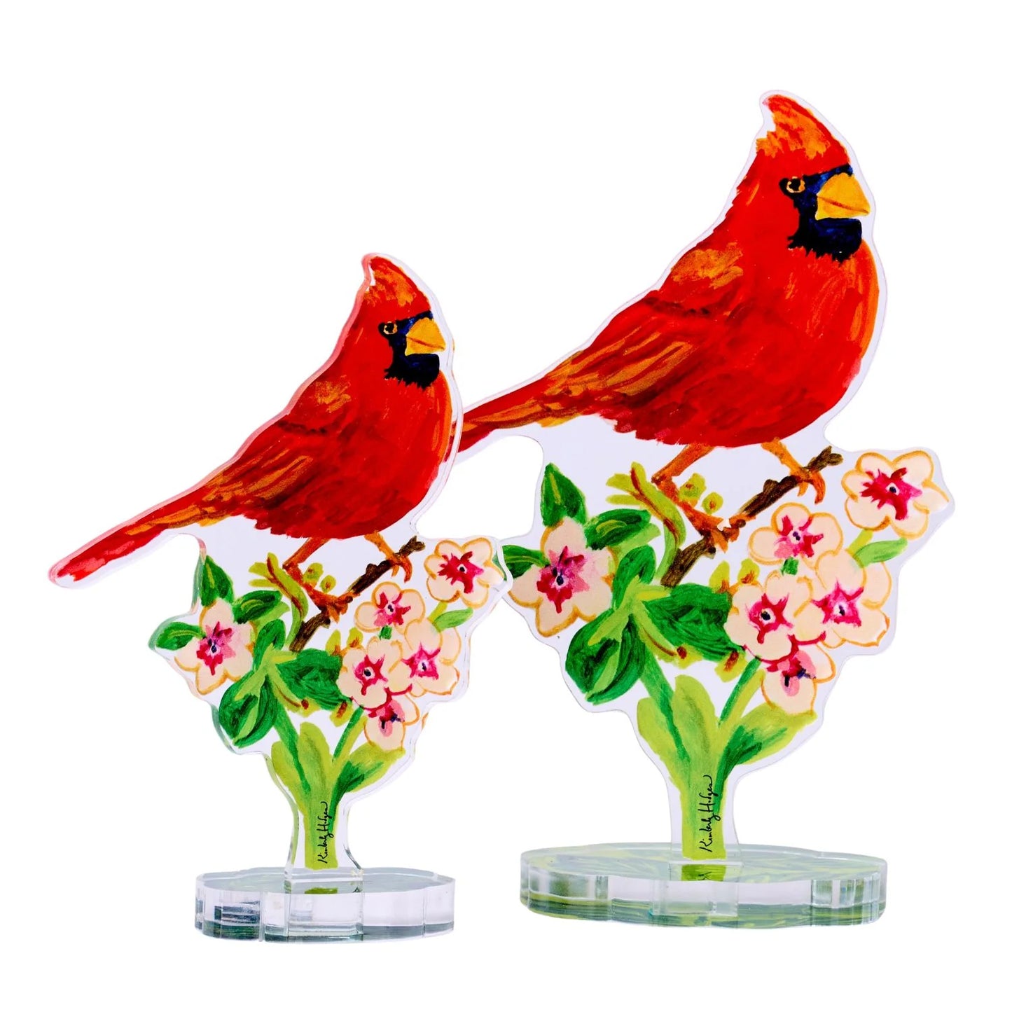 Spring Cardinal Acrylic Bird