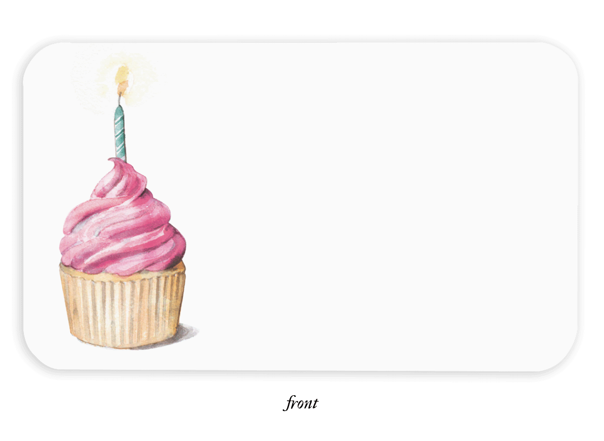 Little Notecards | Pink Cupcake