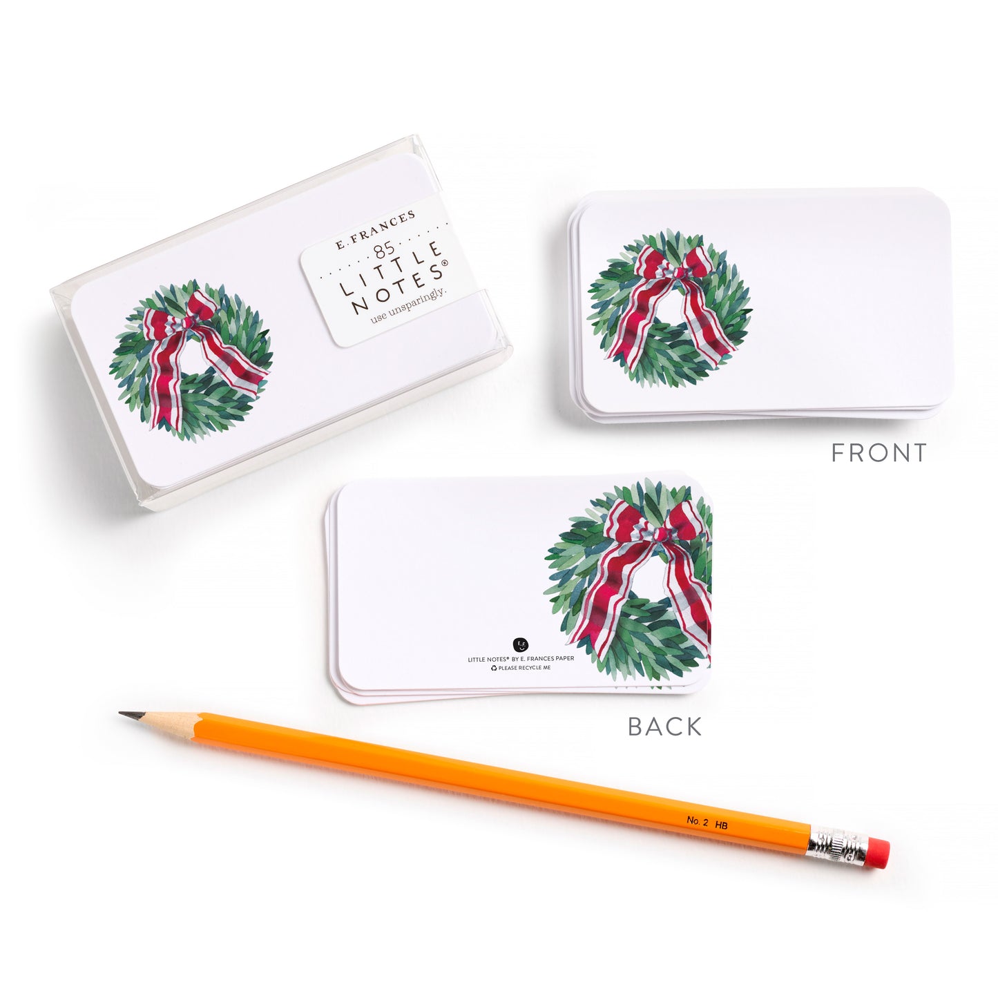 Little Notecards | Christmas Laurel Wreath