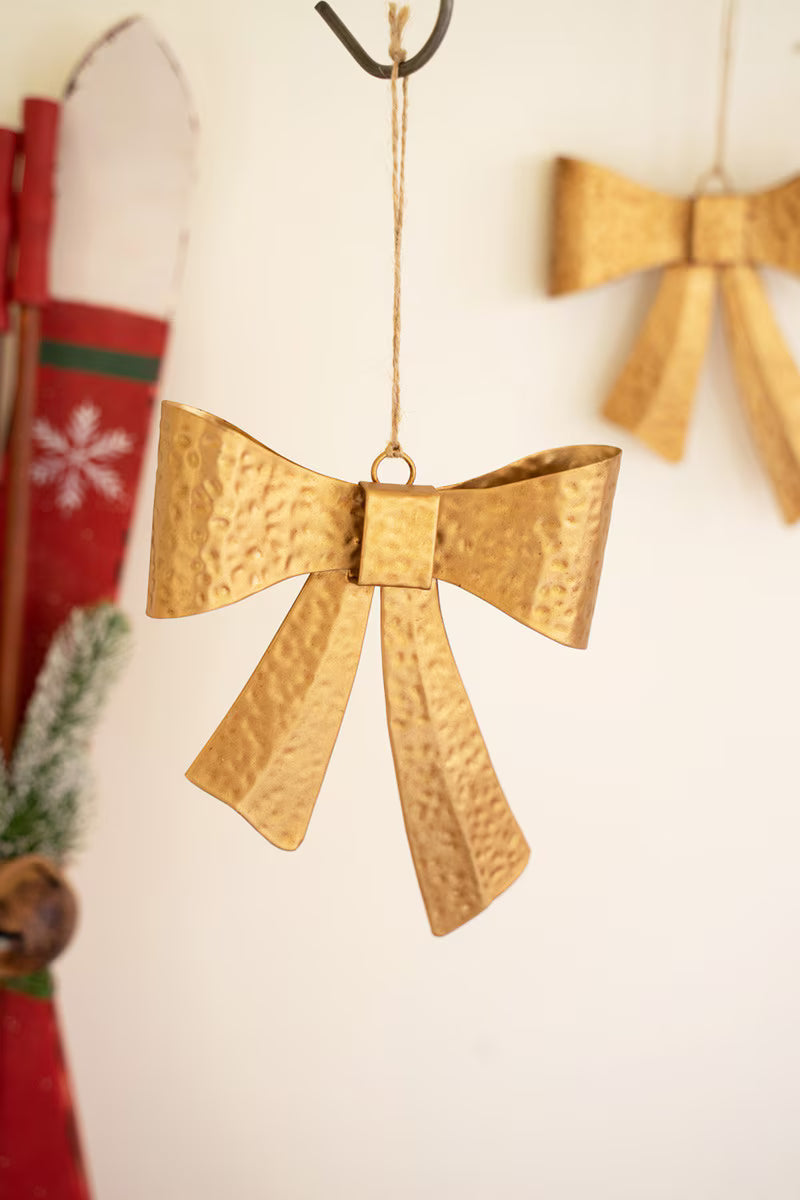 Antique Brass Metal Bow Ornament
