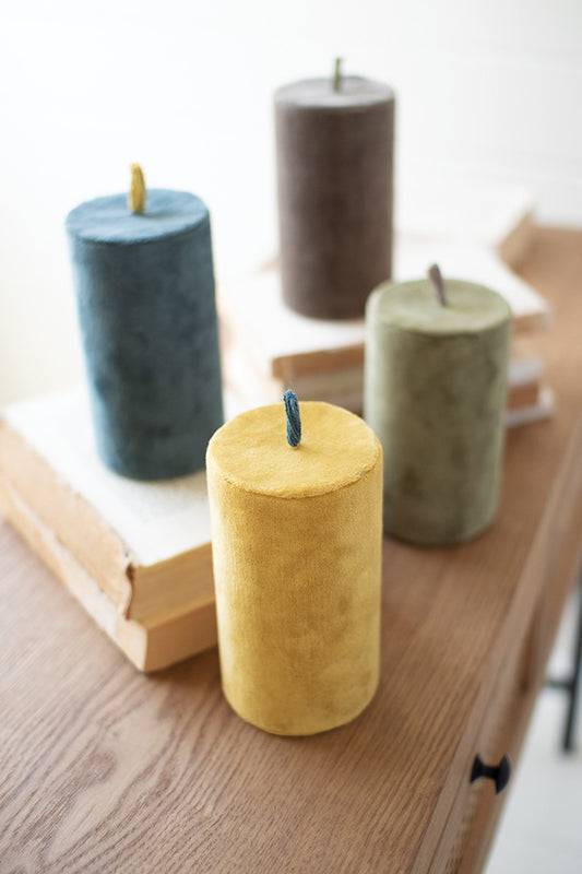 Faux Velvet Candle
