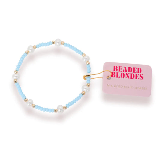 Pastel Periwinkle Pearl Bracelet | Standard 6.75"