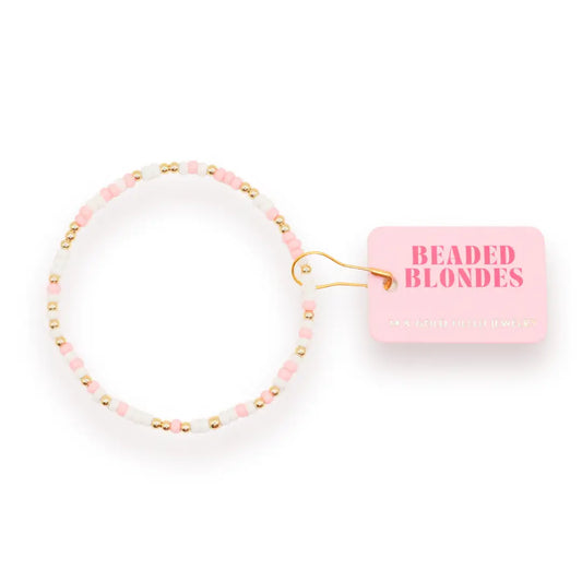 Pink & White Sprinkle Bracelet | Kids Size