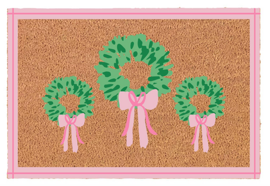 Rosy Wreaths Door Mat