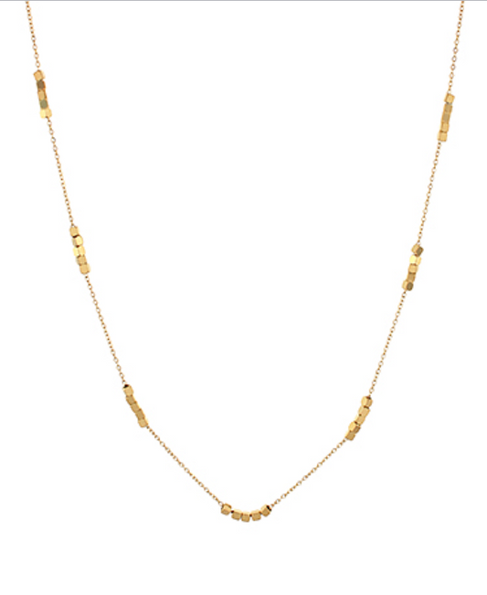 Tiny Tube Bead Necklace