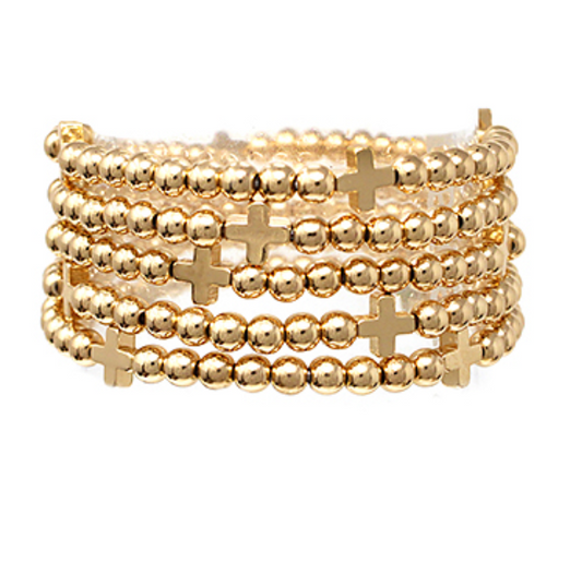Cross Ball Stretch Bracelet