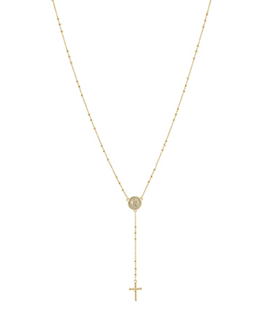 Ball Chain & Cross Necklace