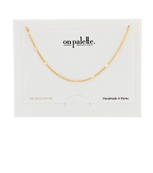 Tiny Oval Station Chain Necklace