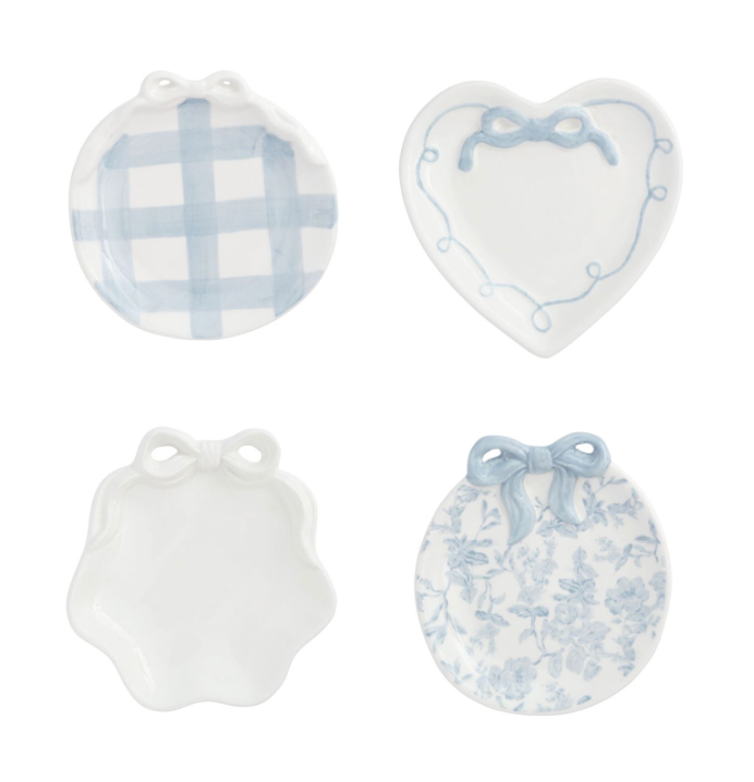 Ceramic Blue Pattern Ring Dish