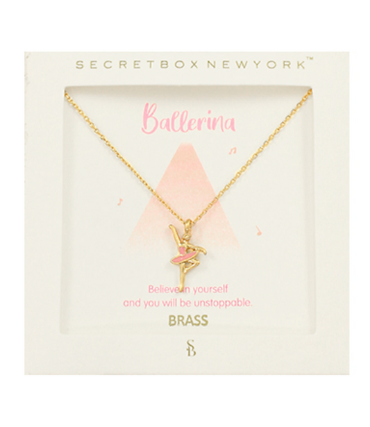 Pink Ballerina Pendant Necklace