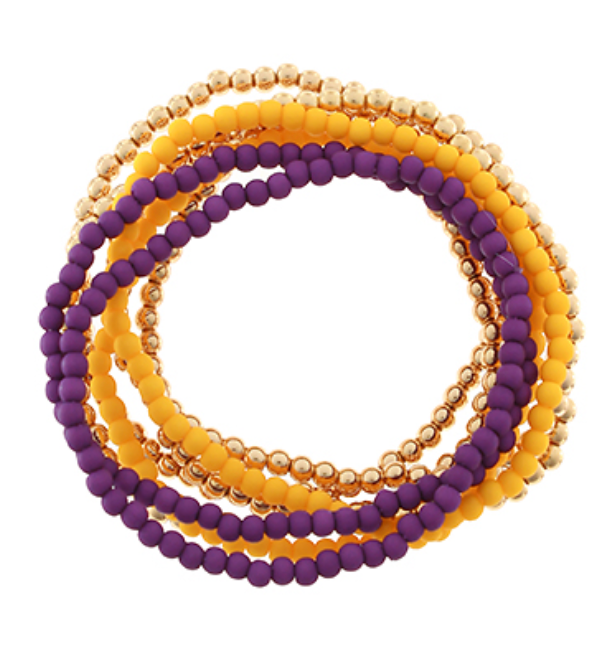 Purple & Gold Bracelet Set
