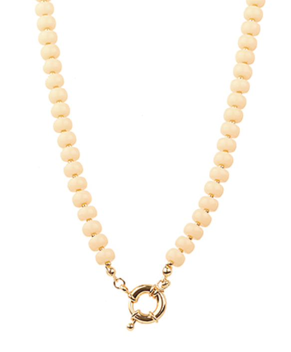 Beige Beaded Necklace
