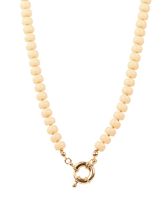 Beige Beaded Necklace