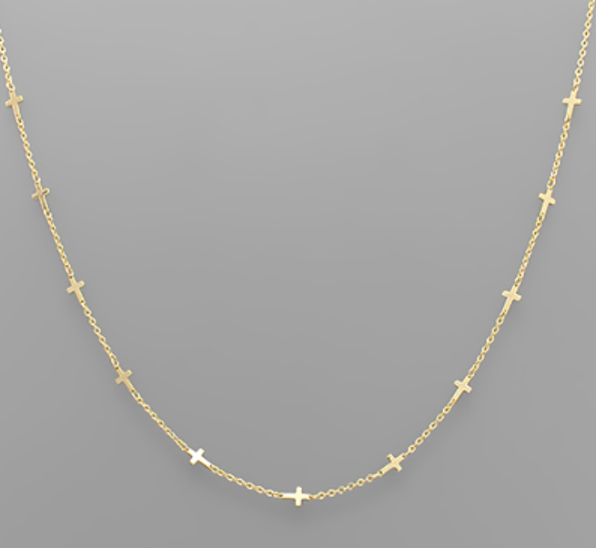 Tiny Cross Link Necklace