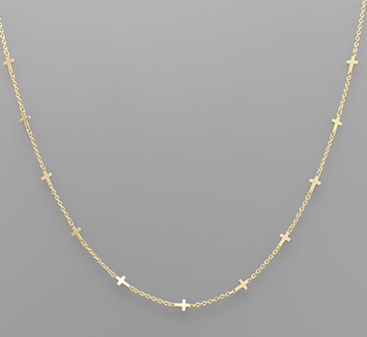 Tiny Cross Link Necklace
