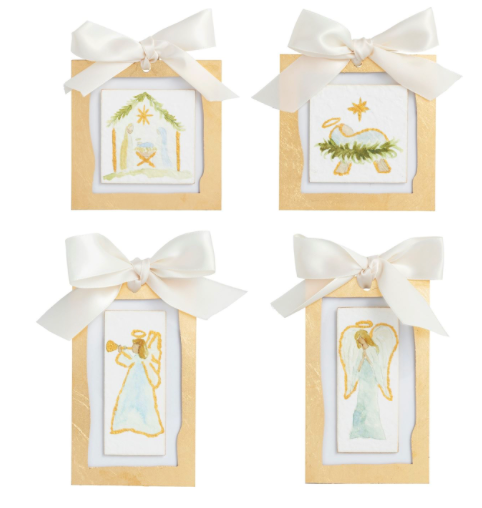 Gold Painted Acrylic Ornament
