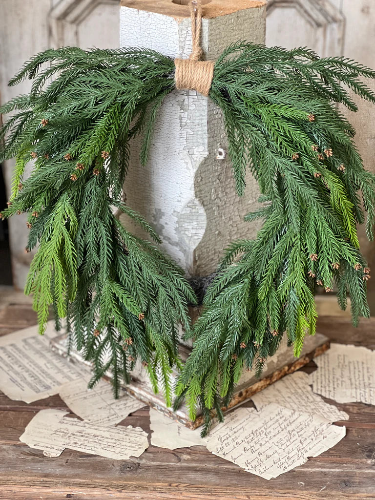 Norfolk Cascade Hanging Wreath | 24"