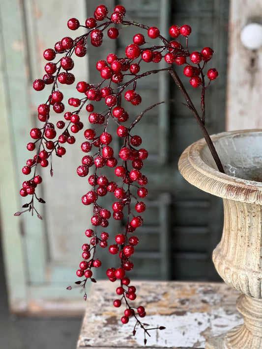 Iced Weatherproof Hanging Berry