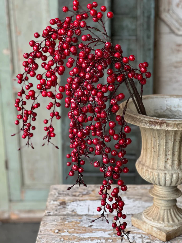 Iced Weatherproof Hanging Berry