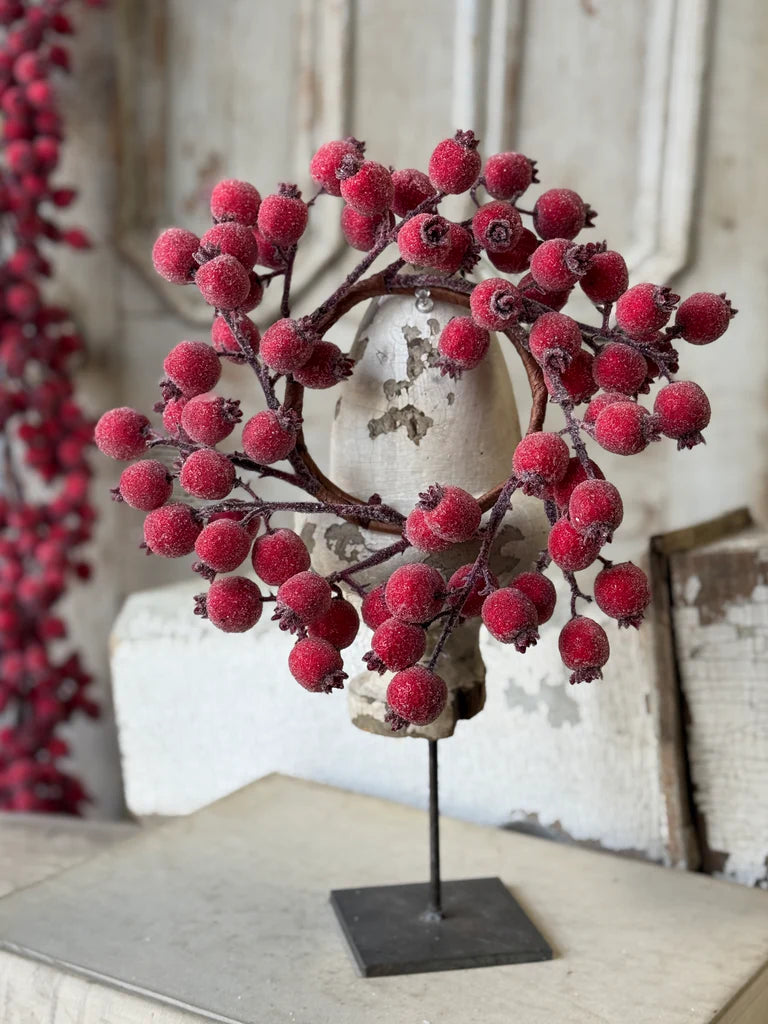 Iced Everberry Candle Ring | 12"