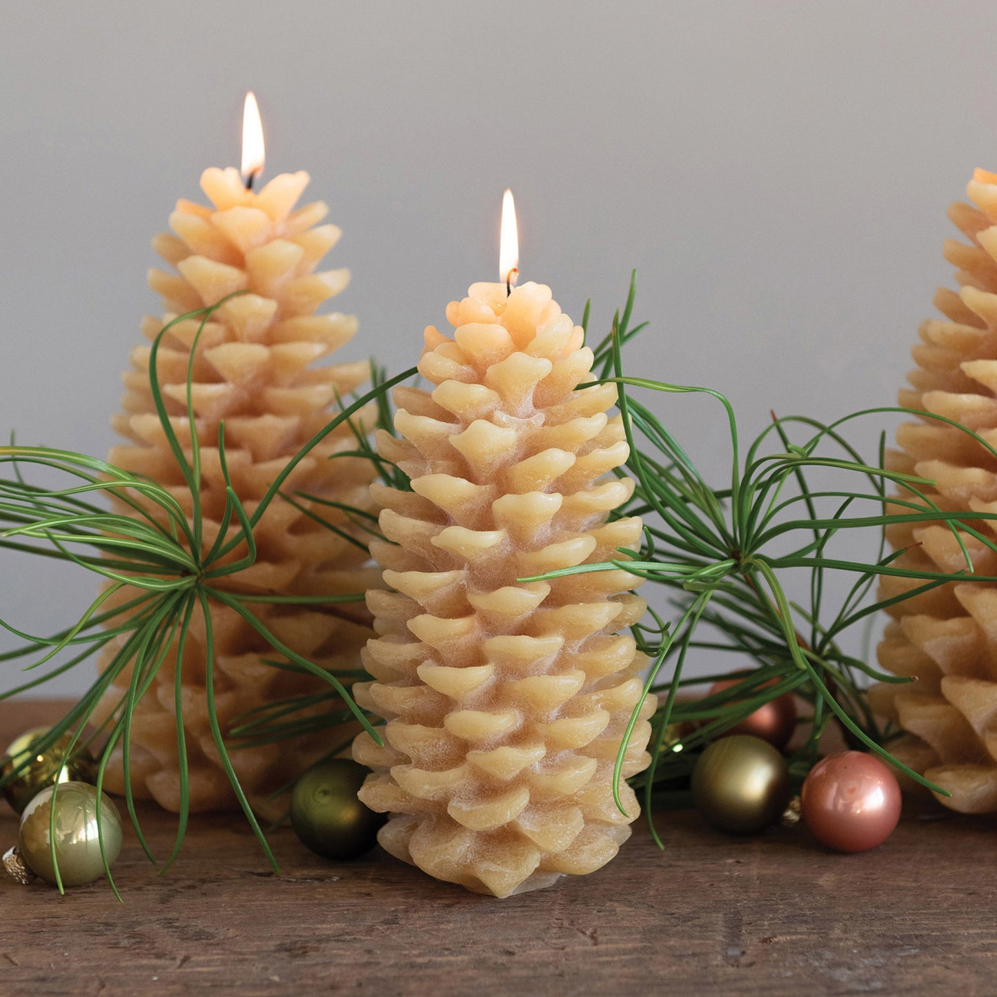 Unscented Pinecone Shaped Candle