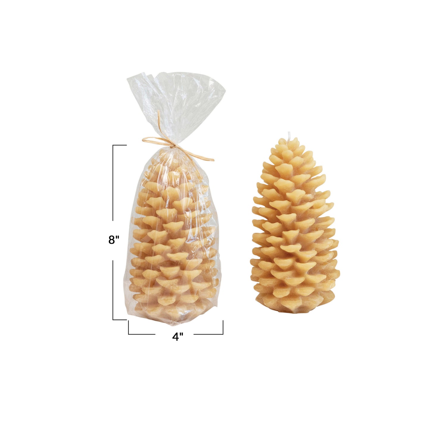 Unscented Pinecone Shaped Candle