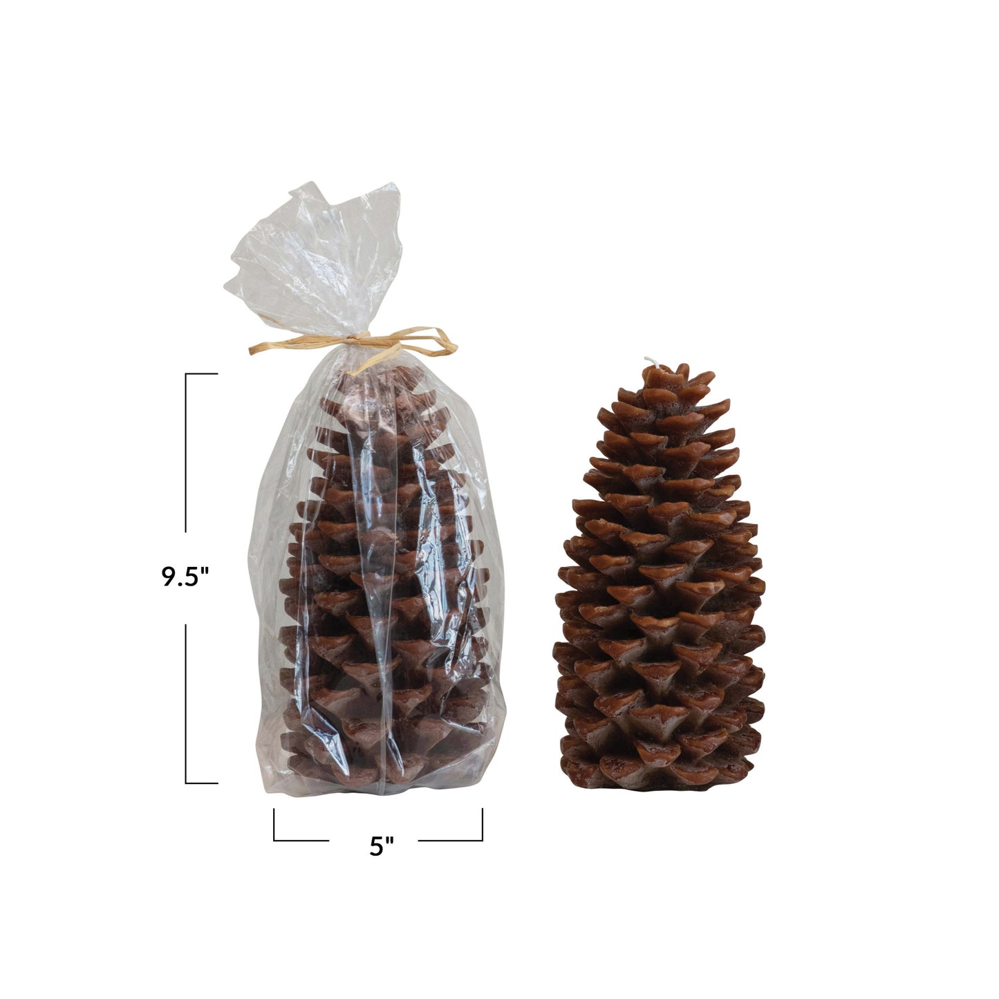 Unscented Pinecone Shaped Candle