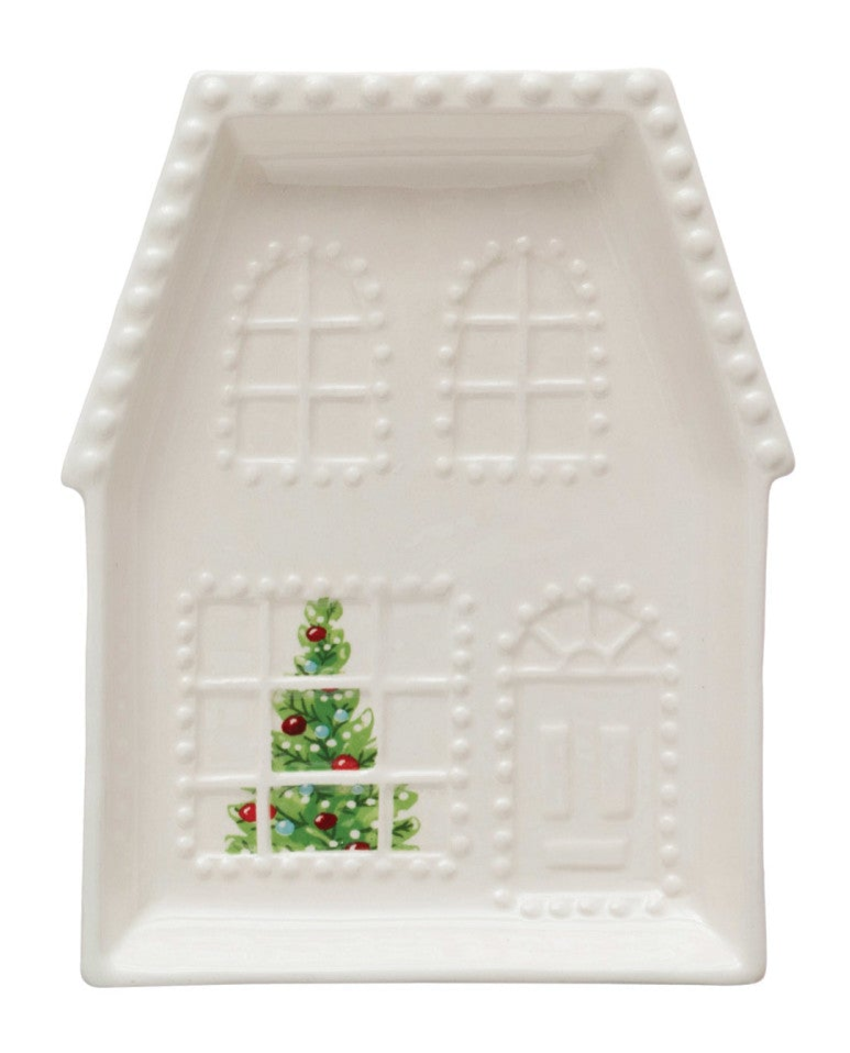 Embossed Stoneware House