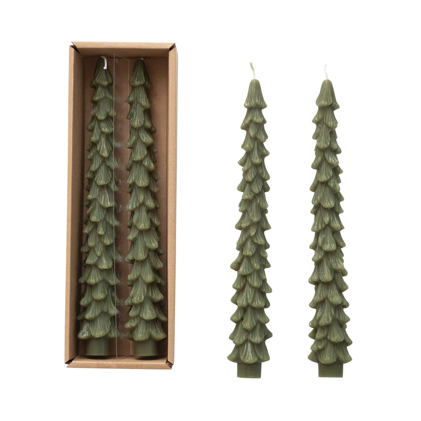 Unscented Tree Shaped Taper Candles