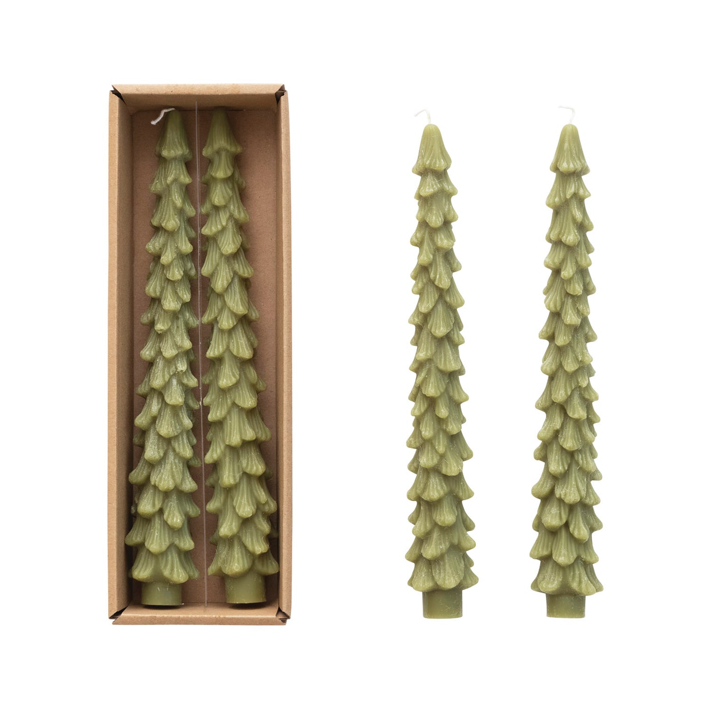 Unscented Tree Shaped Taper Candles