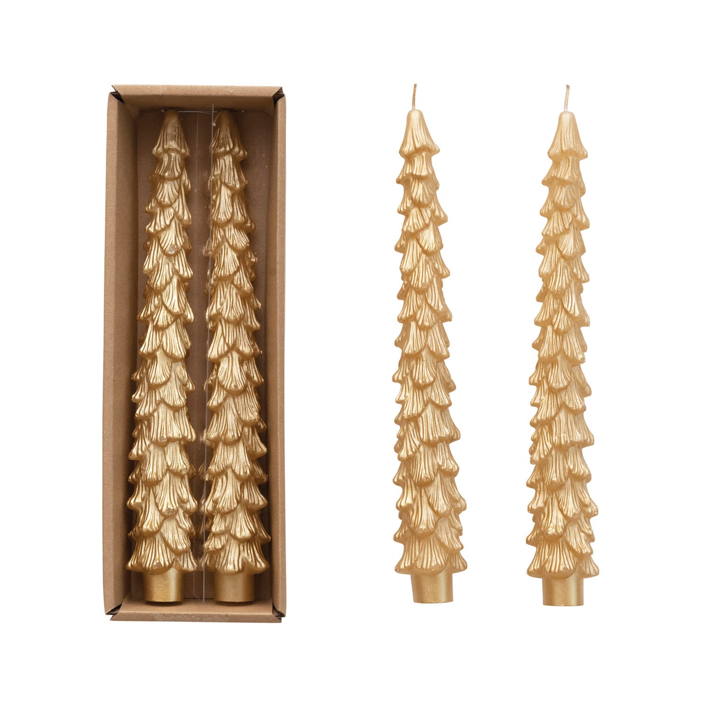 Unscented Tree Shaped Taper Candles