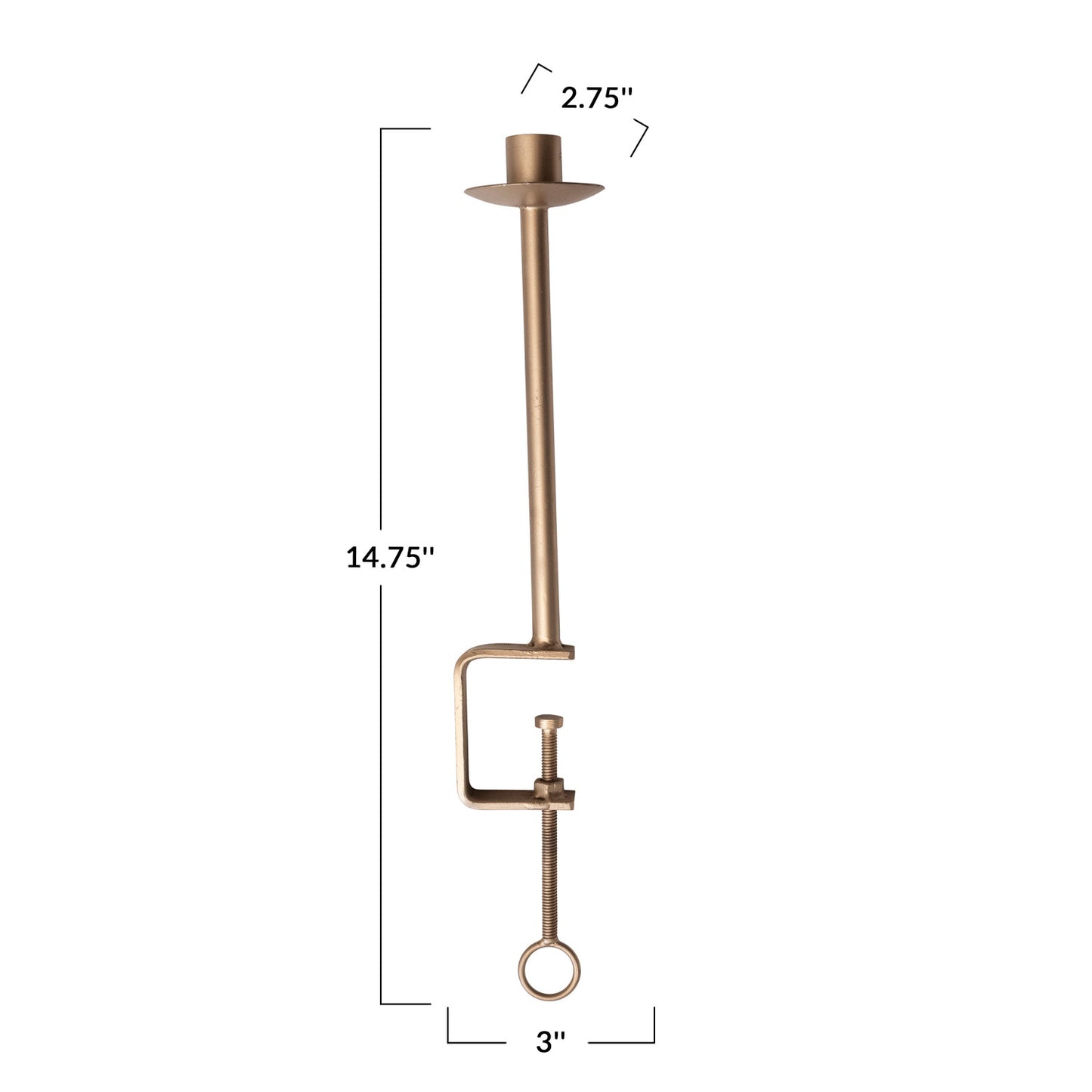 Mantle/Tableside Taper Holder | Gold