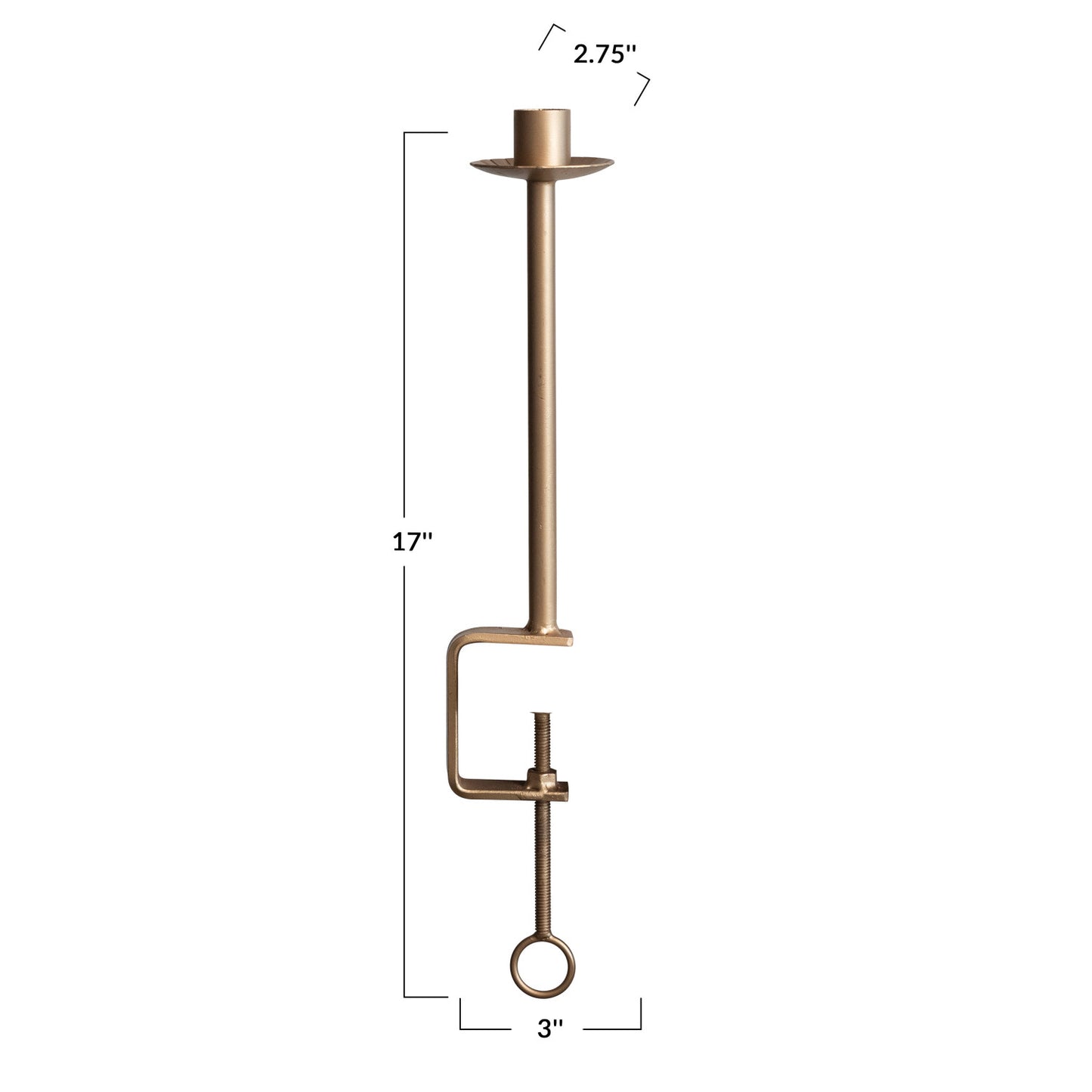 Mantle/Tableside Taper Holder | Gold