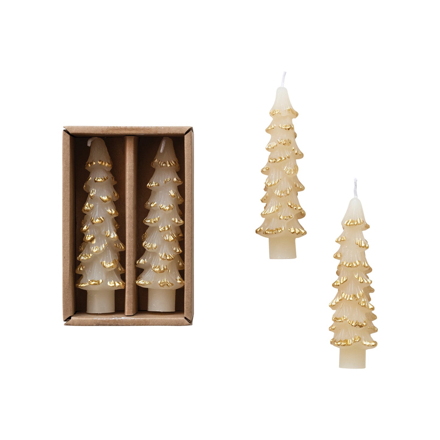 Unscented Tree Shaped Taper Candles