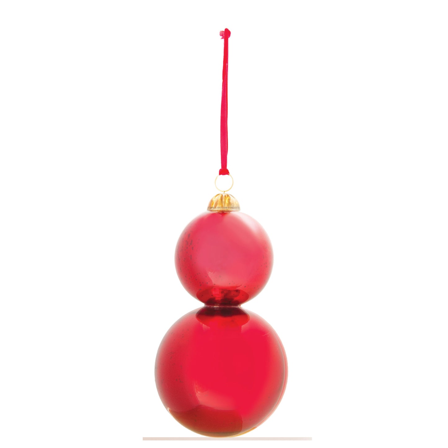 Red Glass Stacked Ornament