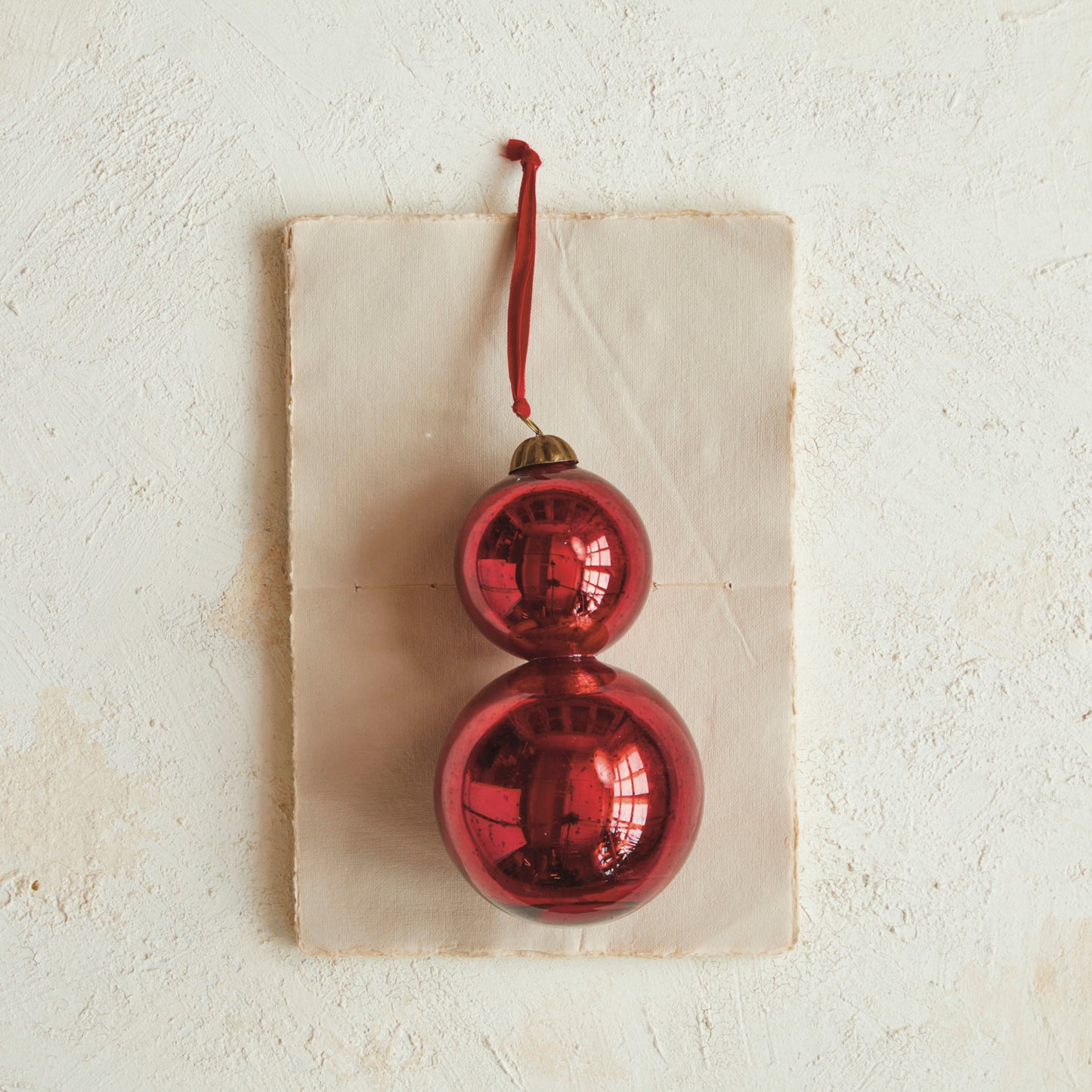 Red Glass Stacked Ornament