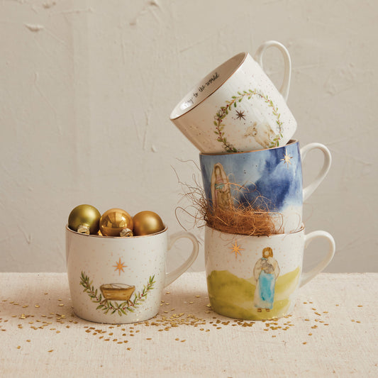 Nativity Stoneware Mugs | 16 oz