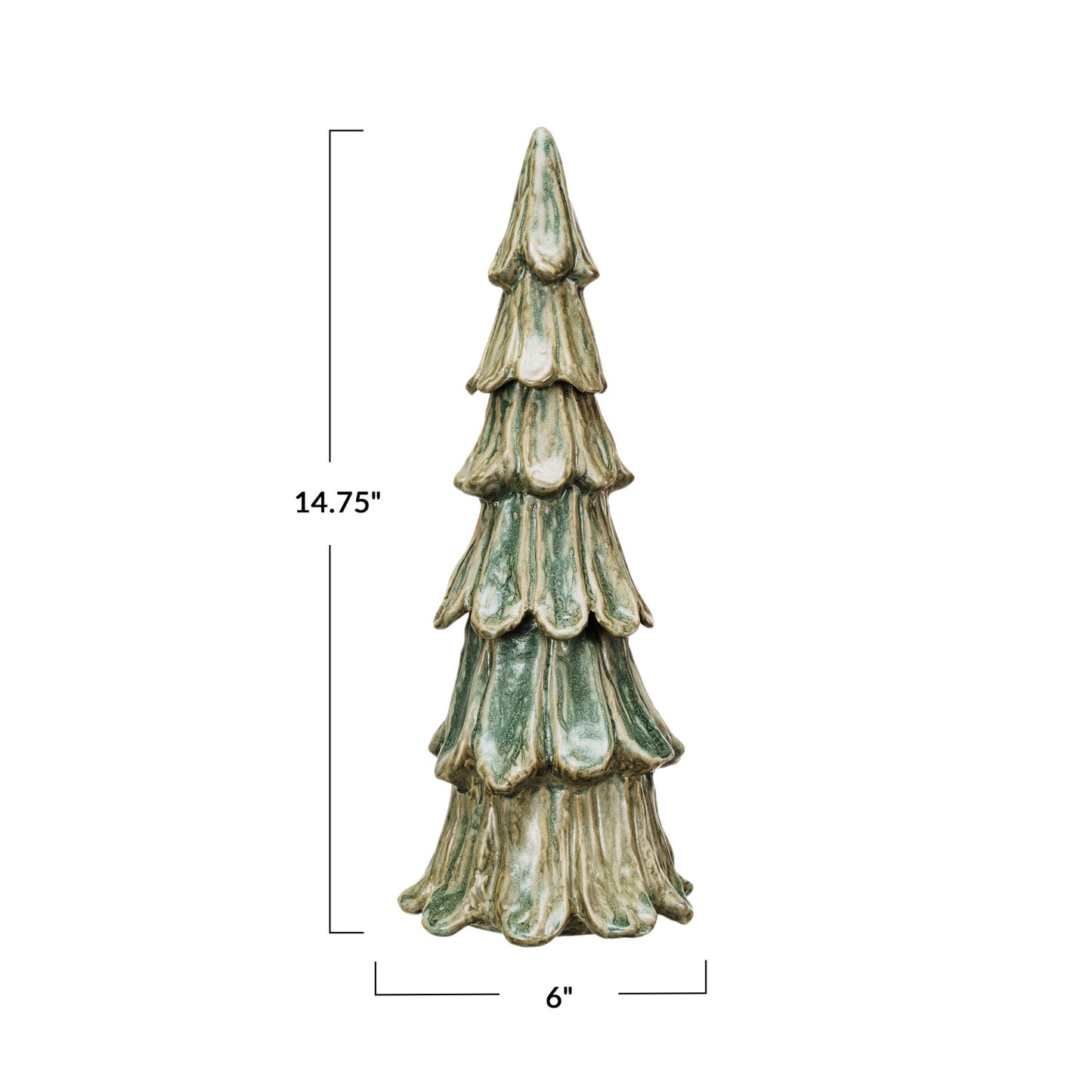 Stoneware Tree | Light Green