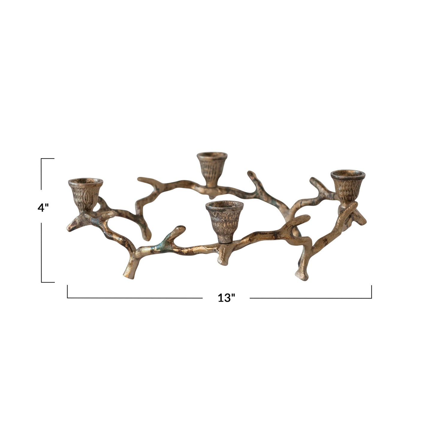 Twig Advent Wreath | Antique Gold
