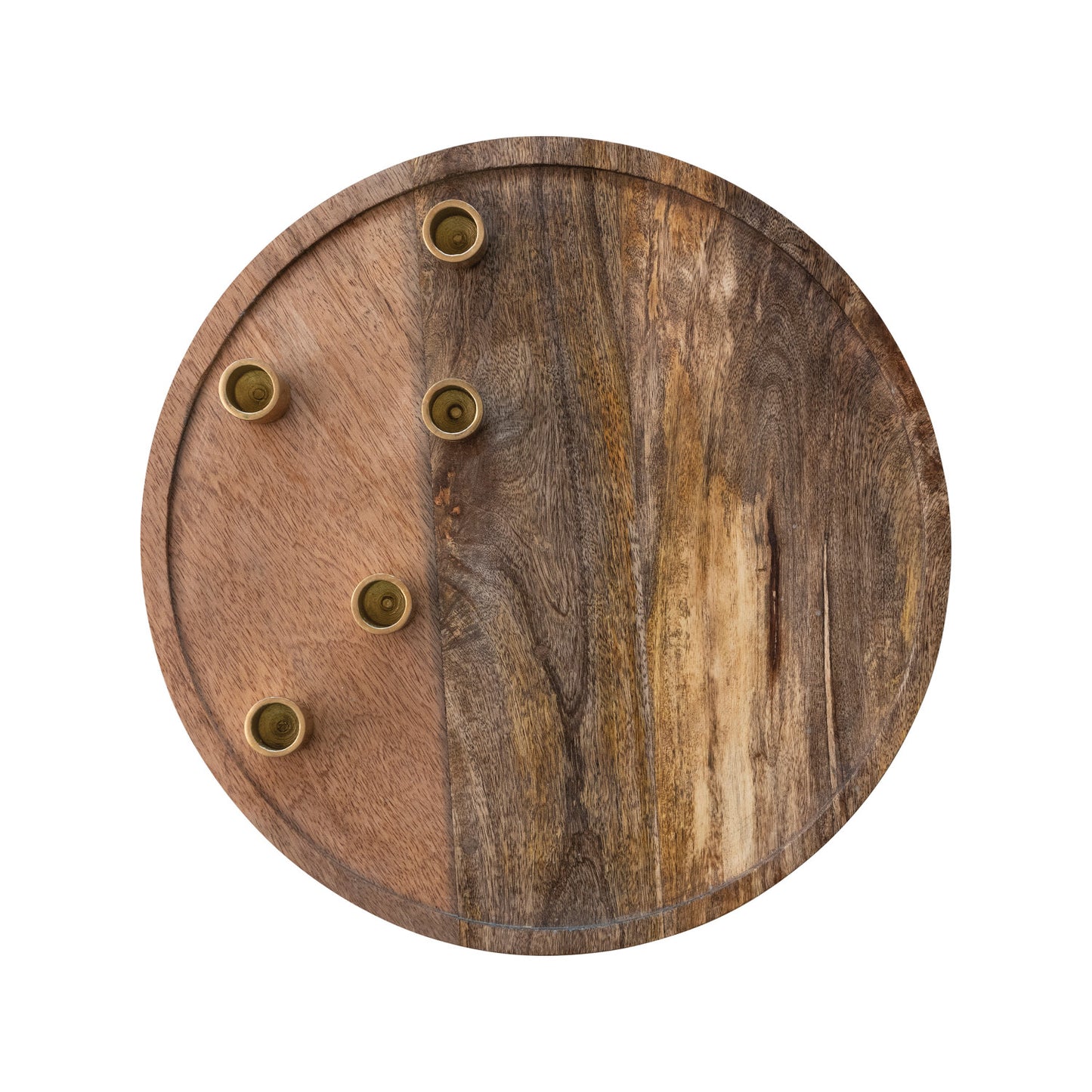 Decorative Advent Taper Tray | Wood & Aluminum