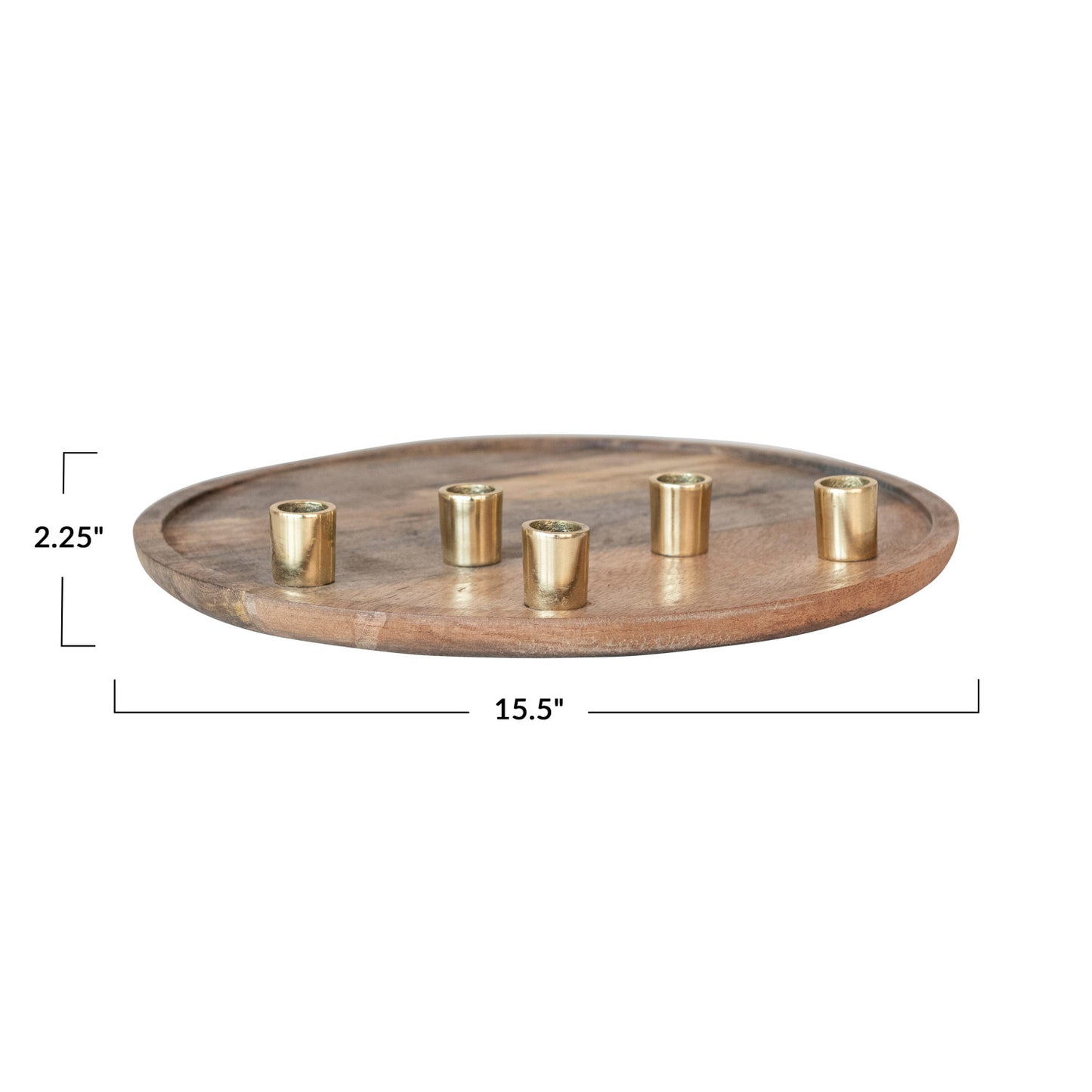 Decorative Advent Taper Tray | Wood & Aluminum