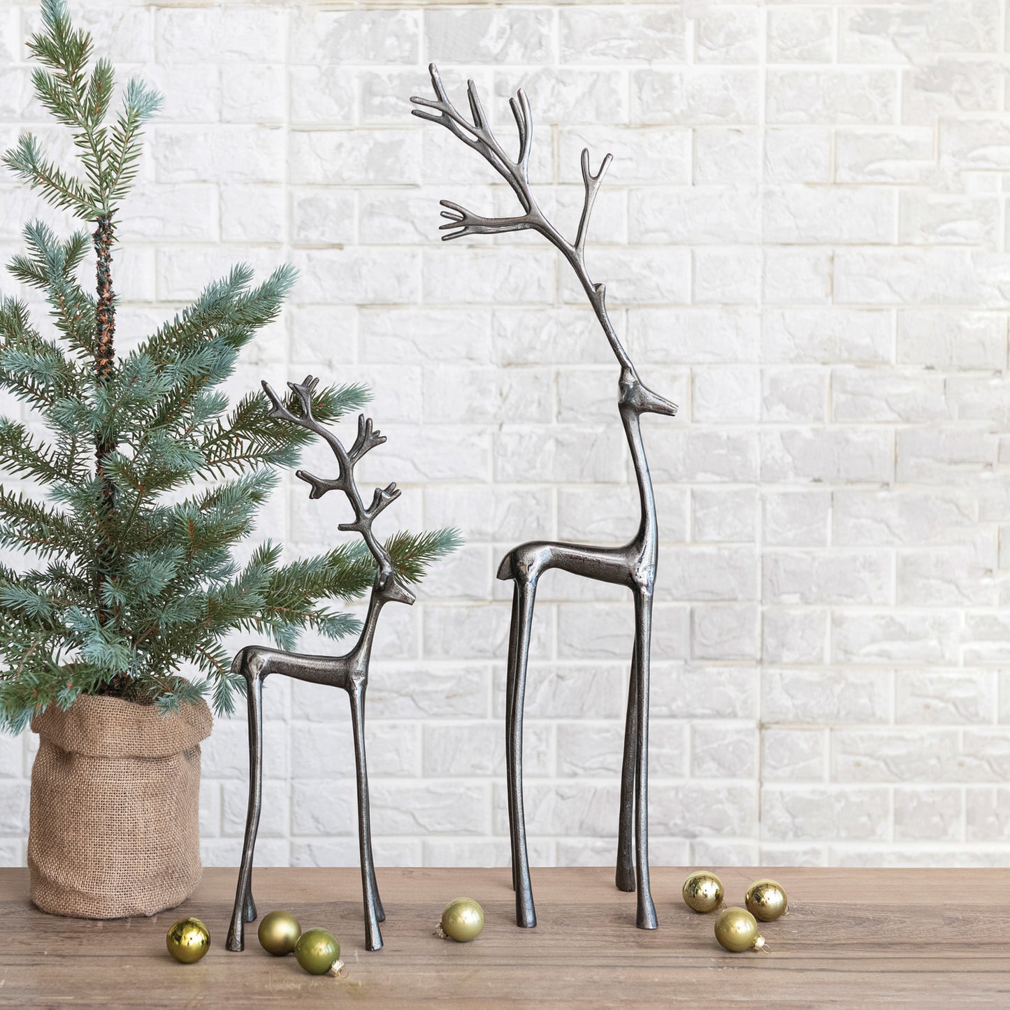 Cast Aluminum Reindeer | Gunmetal