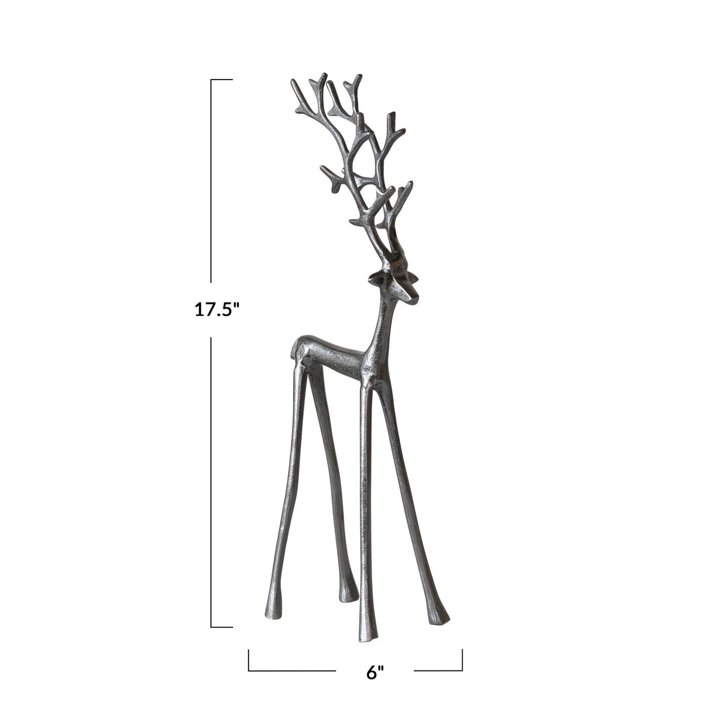 Cast Aluminum Reindeer | Gunmetal