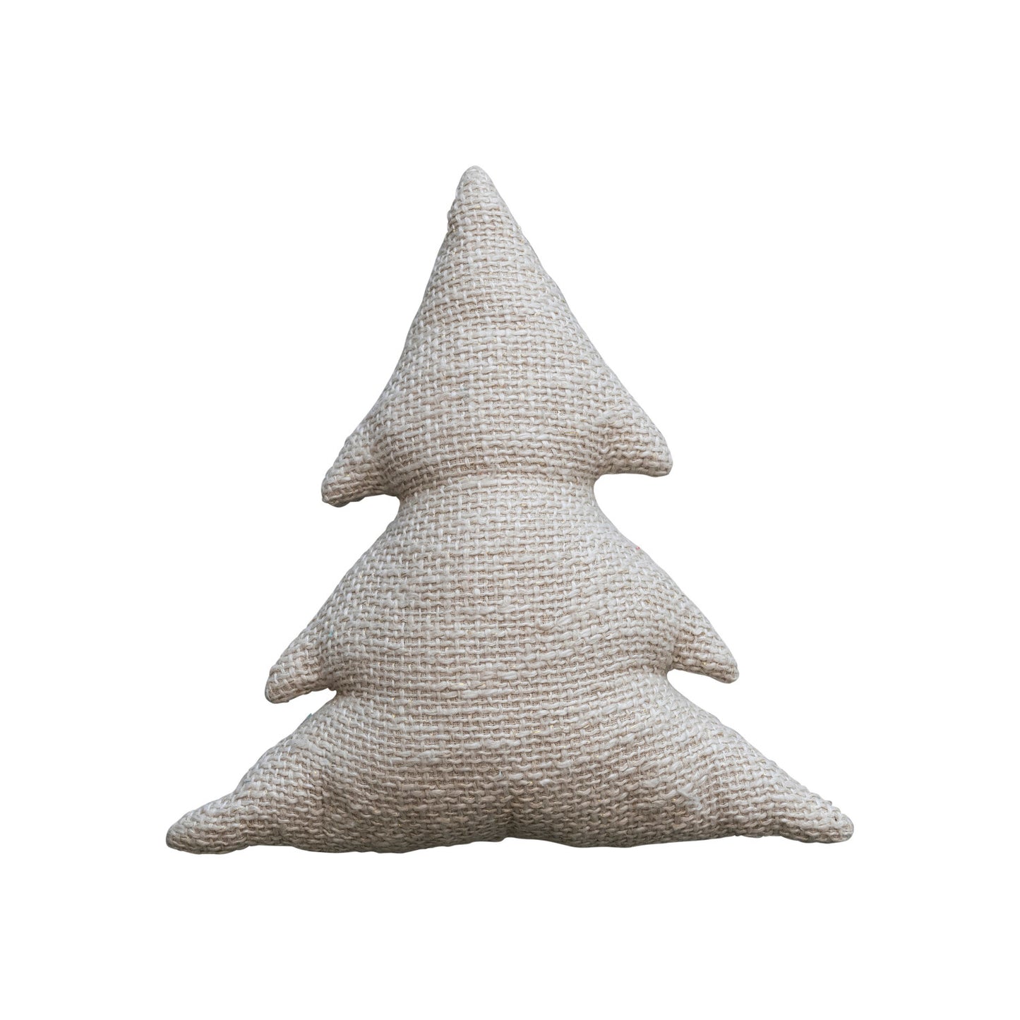 Woven Cotton Slub Tree Shaped Pillow