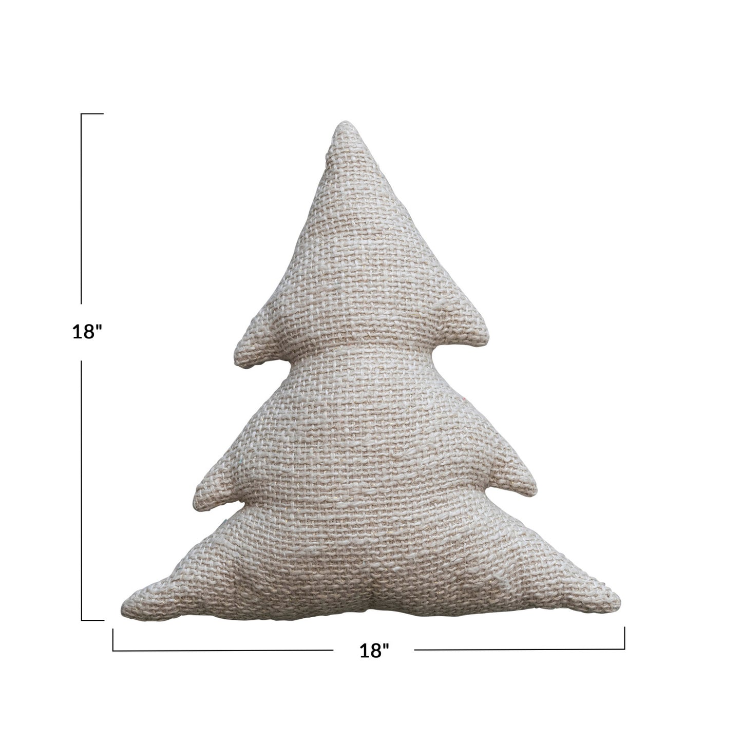 Woven Cotton Slub Tree Shaped Pillow